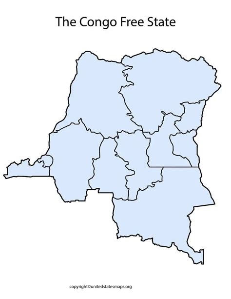 Blank The Congo Free State Map | Congo Free State Blank