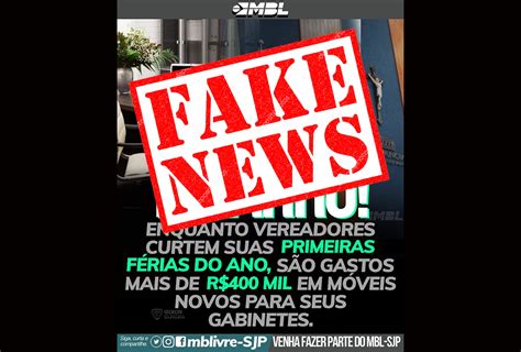 Câmara Municipal esclarece mais uma publicação de Fake News pelo MBL