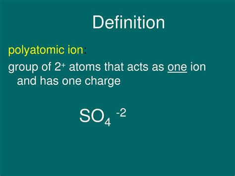 Ppt Polyatomic Ions Powerpoint Presentation Free Download Id 4269458