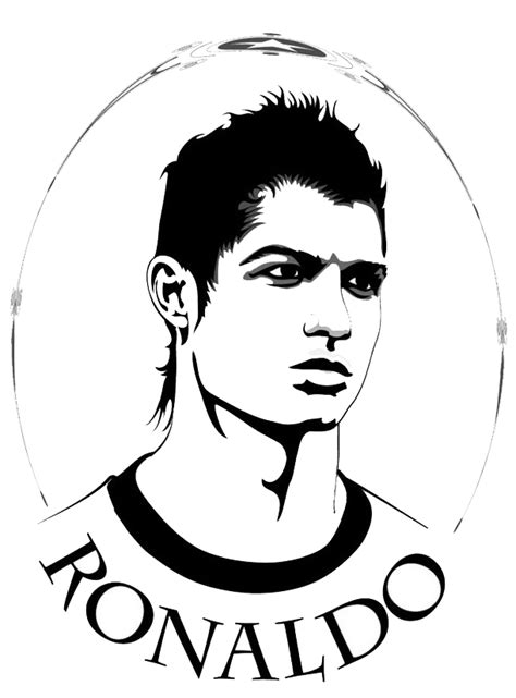 Ronaldo Drawing Coloring Page