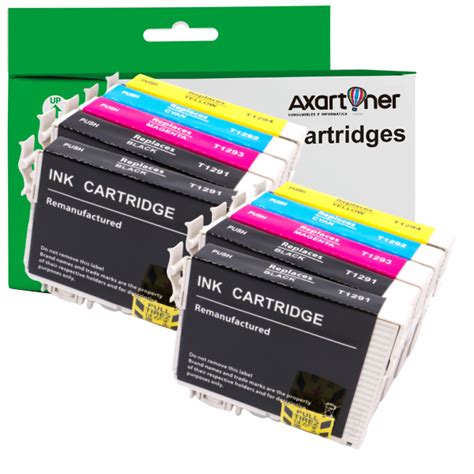 Compatible Pack X10 Epson T1291 T1292 T1293 T1294 Cartuchos De