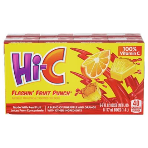 Hi C Flashin Fruit Punch Juice Boxes 8 Ct 6 Fl Oz Ralphs