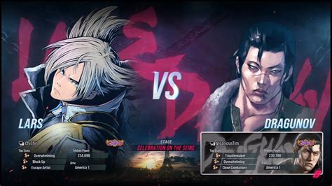 Tekken Gameplay Lars Vs Dragunov Nyc Tkn Chichi Vs