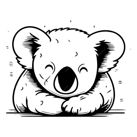 Cute Koala Vector Illustration Cute Cartoon Koala Premium Ai