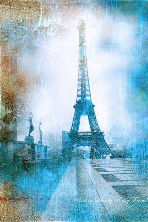 Paris Photographs Eiffel Tower Blue Abstract Print Paris