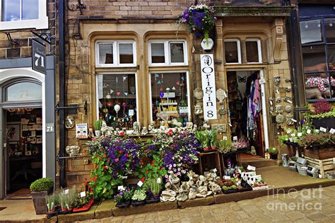 Shops On Main Street In The Historic Village Of Haworth West Yorkshire England Uk Photograph