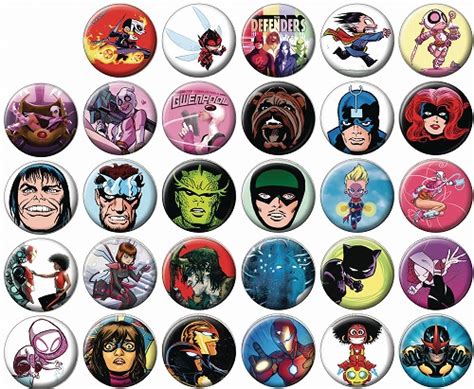 Marvel Now 144 Piece Button Asst Jan182772 マーベル アメコミクラブ アパレル＆グッズ