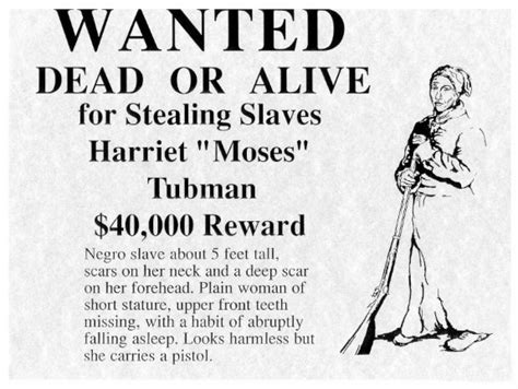 Harriet Tubman Original Wanted Poster