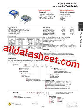 KSB0M312 Datasheet PDF C K Components