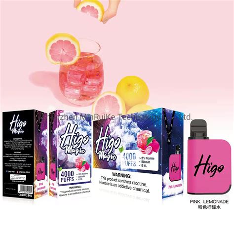 Higo 4000 Puffs 5 Nic Mesh Coil Ecigarette Cigarettes Device Kit 1200