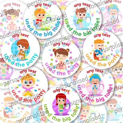 Personalised Potty Training Stickers Reward Labels Toilet Boy - Etsy