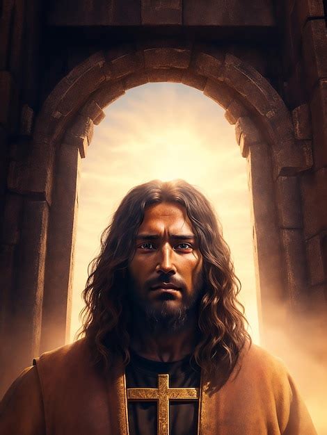 Premium Photo Portrait Biblical Character Jesus King David In Front