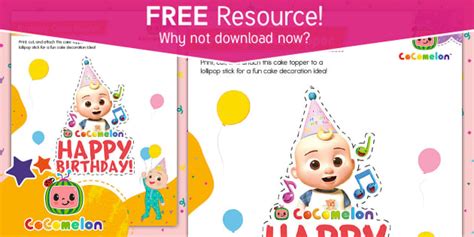 Free Cocomelon Cake Topper Printables Twinkl Usa