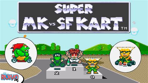 Mortal Kombat Vs Street Fighter Kart Super Nintendo Hack Do Mario