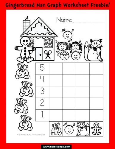 Counting Practice With Gingerbread Man Graph Worksheet