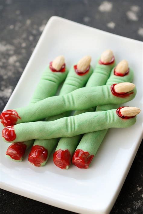 Spooky Witch Finger Cookies | Recipe | Witch finger cookies, Finger ...