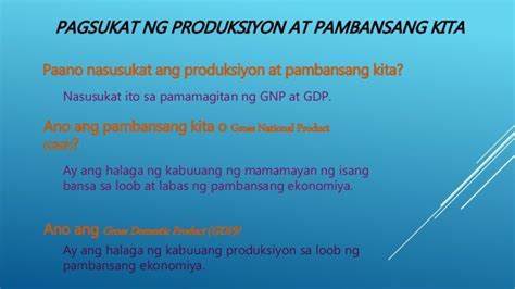 Ano Ang Kahalagahan Ng Pagkwenta Ng Gdp At Gnp Ng Ating Bansa