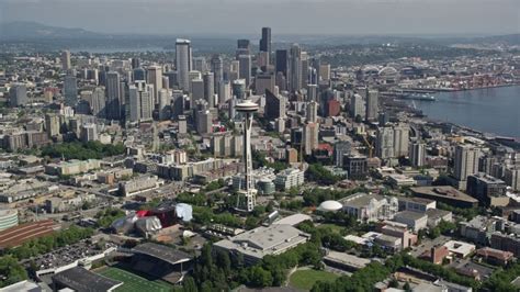 K Stock Footage Aerial Video Flying Over Seattle University Campus To