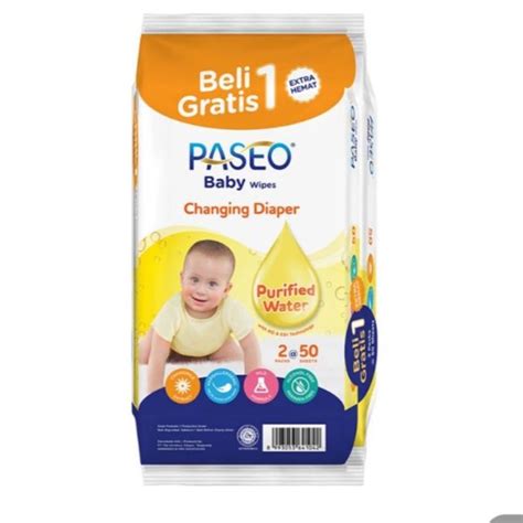 PASEO Baby Wipes Tissue Basah Bayi 2 X 50 S Lazada Indonesia