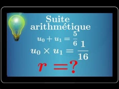 Trouver une suite arithmétique et la raison connaissant U0 U1 et U0 x