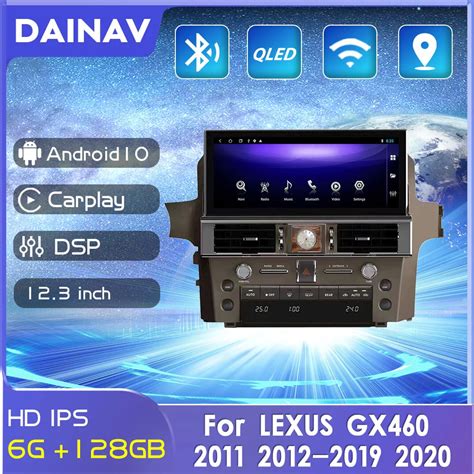 Android 10 0 Car Radio For Lexus Gx460 2011 2021 Multimedia Player 12 3 Inch Carplay Gps