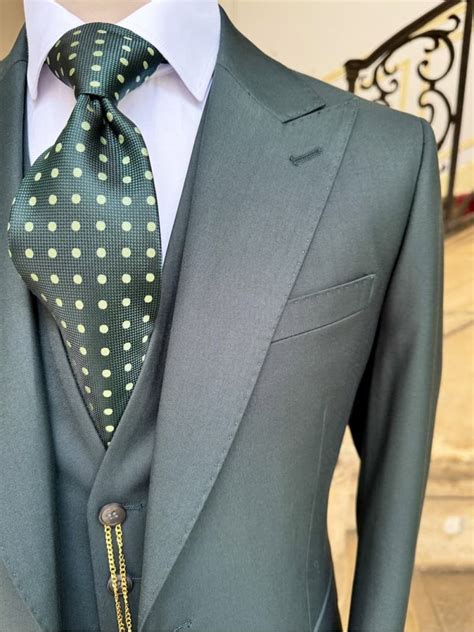 Traje Tres Piezas Verde Inglés