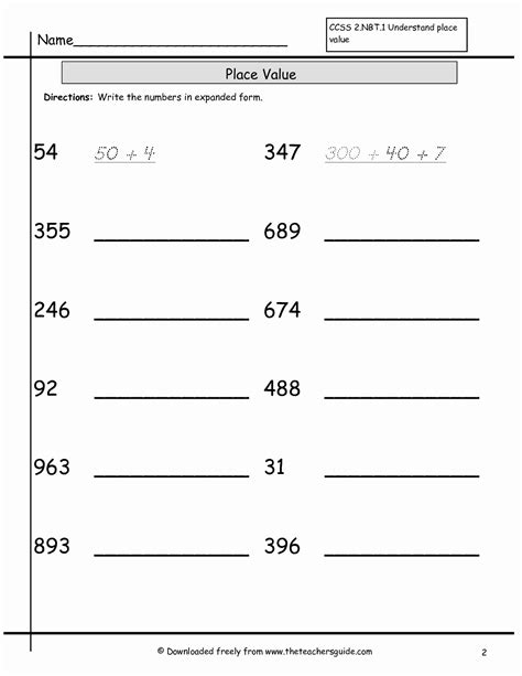 Expanded Notation Worksheets Beautiful 20 Expanded Notation Worksheets 3rd Grade Simple