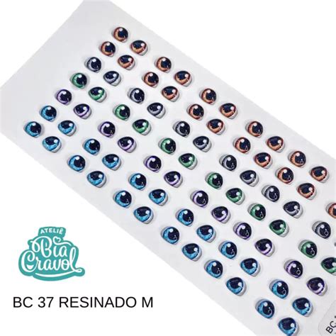 Olhos Resinados BC 37 Tam M Coleção Bia Cravol Ateliê Bia C