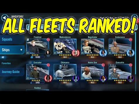 All Fleets Ranked Swgoh Youtube