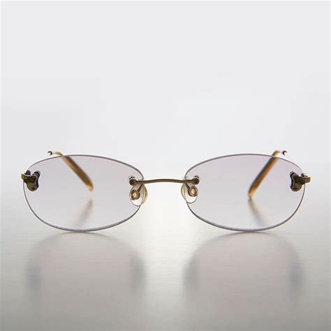 Oval Reading Glasses with Color Tinted Rimless Lens - Lonnie – Sunglass ...