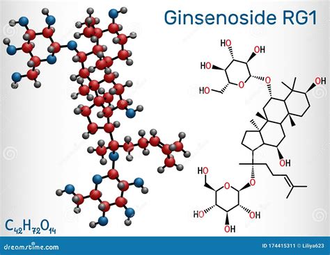 Ginsenoside Rg Molecule It Is One Of The Major Active Components Of