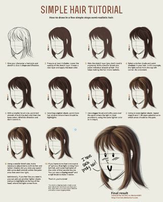 Tutoriel Comment Dessiner Des Cheveux Veodesign