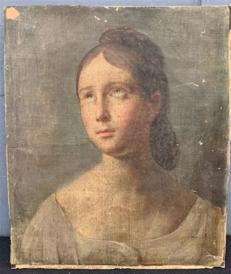 TABLEAU ANCIEN HUILE Romantique Portrait Jeune Femme à Restaurer XIXe