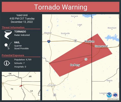 Nws Tornado On Twitter Tornado Warning Including Greenwood La Waskom