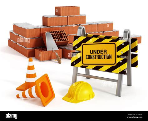 Brick Wall Construction Stock Photo Alamy