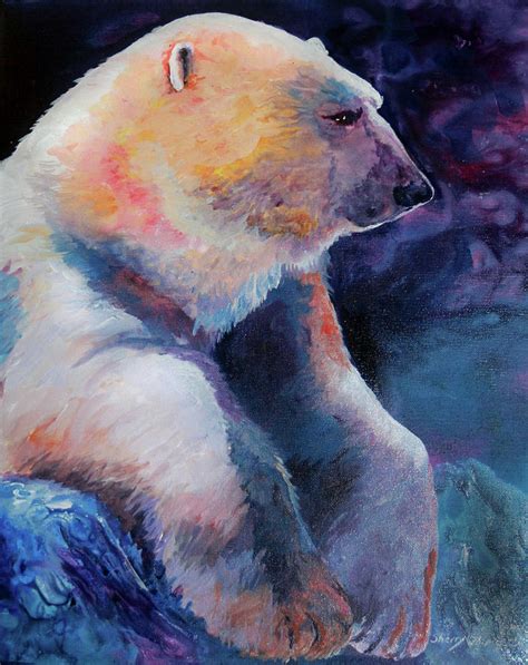 Custom Painting Polar Bear Art Wildlife Art Oil Painting | Sexiz Pix