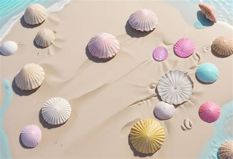 3d Rendering Of Sea Shells On Pink Background Premium Ai Generated Image