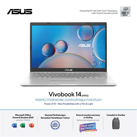 Jual Asus Vivobook A Mao Fhd Transparent Silver Intel Celeron