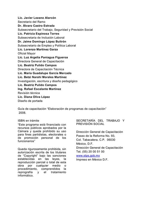 Elaboracion De Programas De Capacitaci N Anexo 1 250 1 PDF