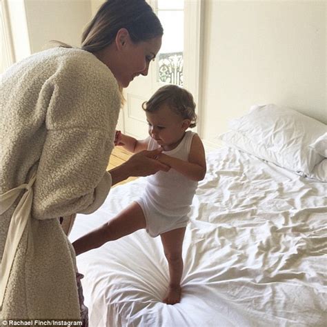 Rachael Finch S Daughter Violet Shows She S Taking After Her Dad Michael Miziner Daily Mail Online