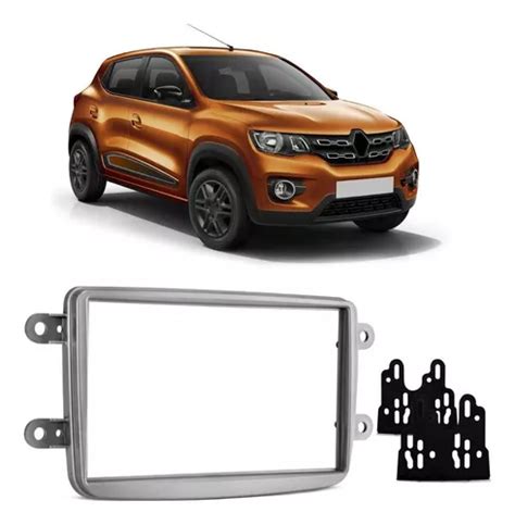 Moldura Painel Renault Sandero Logan Duster Dvd Din Prata Mercadolivre