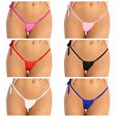 Women S Sexy Low Waist Mesh Mini Bikini Briefs Micro G String Thongs