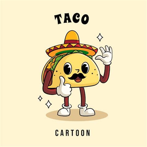 Premium Vector Hand Drawn Taco Cartoon Illustration