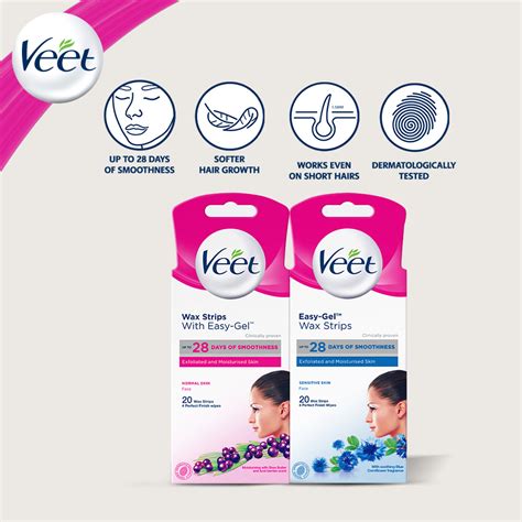 Veet Hair Removal Facial Wax Strip Cold Wax Strips For Face Upper Lip