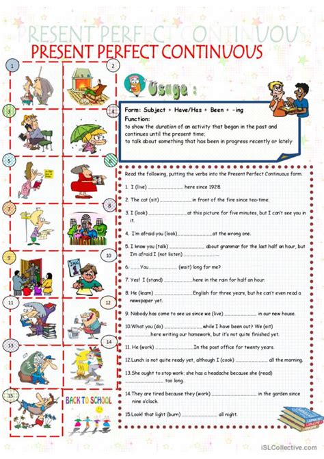 Exercises For Present Perfect Continuous Tense - Infoupdate.org