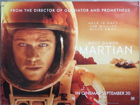 Martian The Original Movie Poster UK Quad 40 X30 Simon Dwyer A