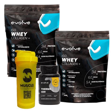 Kit Whey Iso G Evolve Thermo Cps Coqueteleira