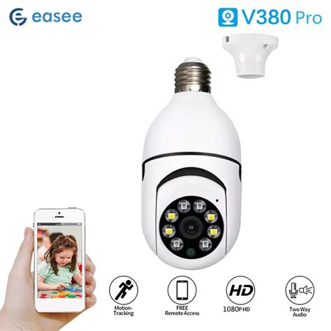 ESAEE V380 PRO Rotate LED IR Night Vison Bulb Cam Waterproof E27 Dome