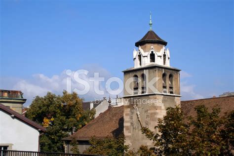 Clock Tower In Geneva Switzerland Stock Photo Royalty Free Freeimages