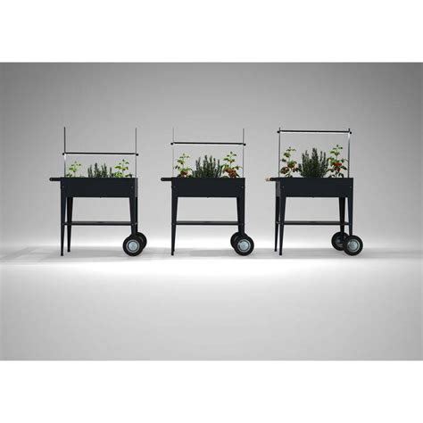 Herstera Hochbeet Urban Garden Trolley Silber L Cm X Cm X